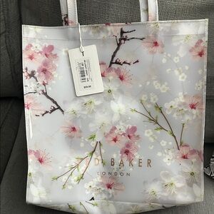 Ted Baker Floral Tote Bag - Pink and White
